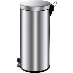 Pedal bin plastic bucket 30l silver