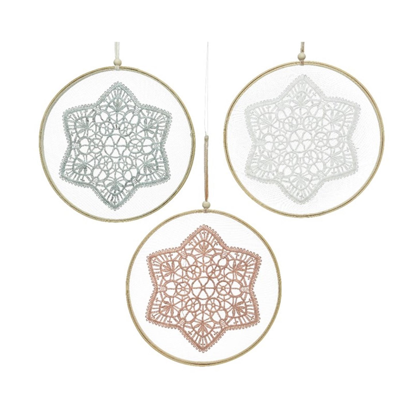 Ciondolo Decoris pizzo di cotone ø24cm