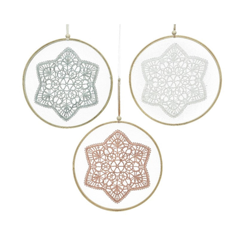 Ciondolo Decoris pizzo di cotone ø24cm