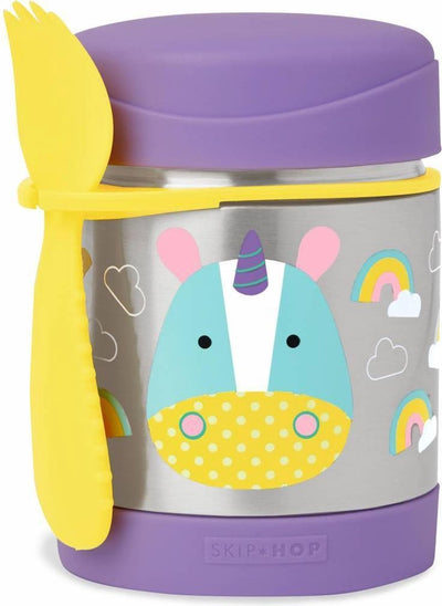 Caja de almacenamiento skip hop zoo - térmica - caja de snacks - unicornio