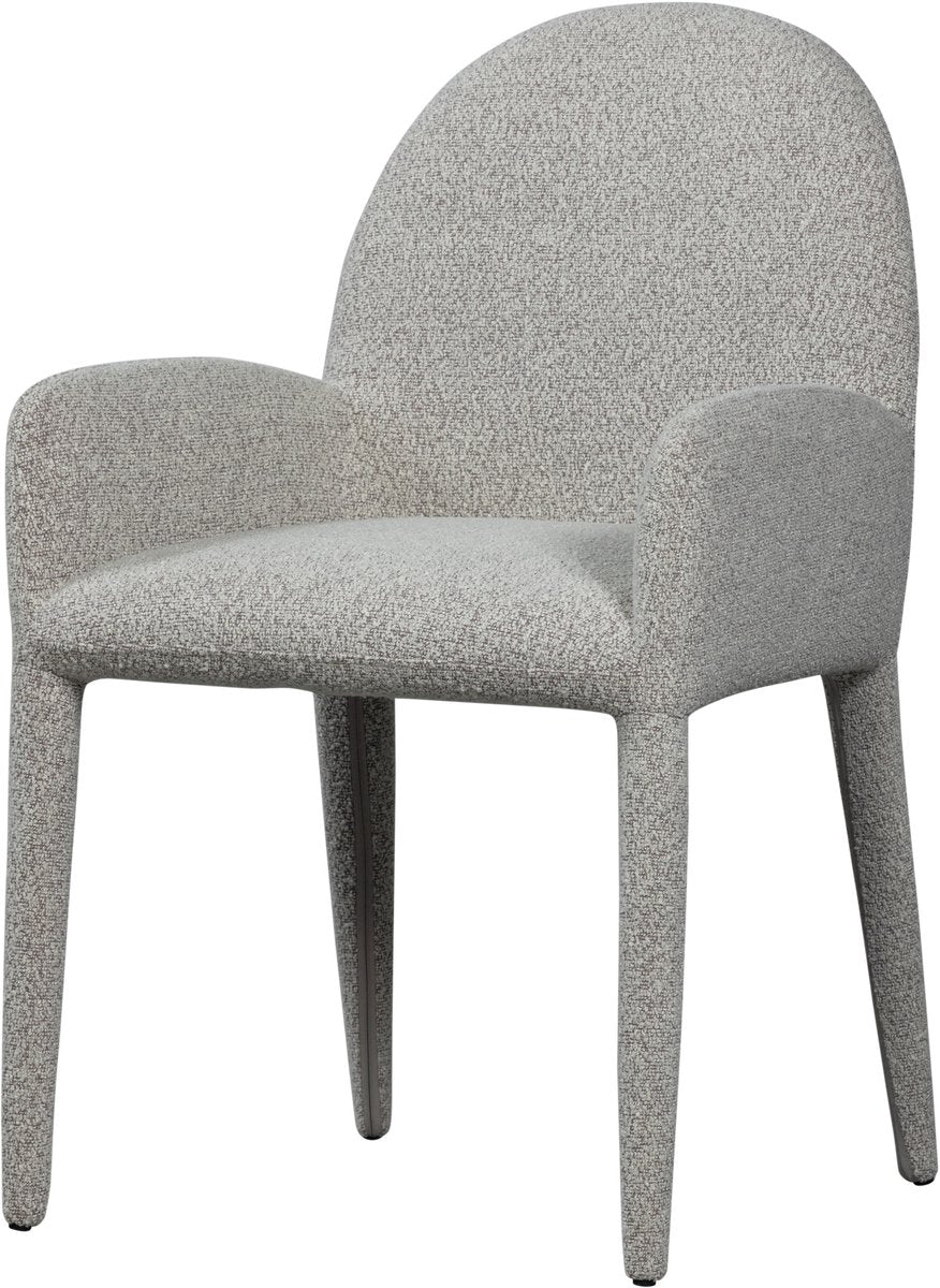 Vtwonen elegance eetkamerstoel met armleuning - grijs - 83x54x57 cm