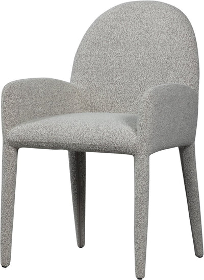 Vtwonen elegance eetkamerstoel met armleuning - grijs - 83x54x57 cm