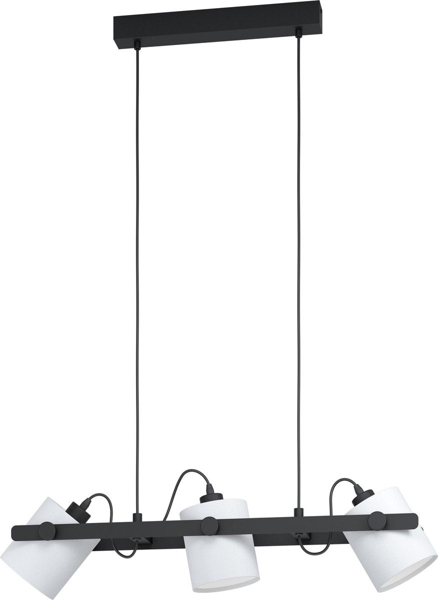 Eglo hornwood 1 hanglamp - e27 - 78 cm - zwart wit