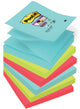 Post-it® super sticky z-notes - kleurenset miami - 2x aquawave, 2x neon groen, 2x poppy