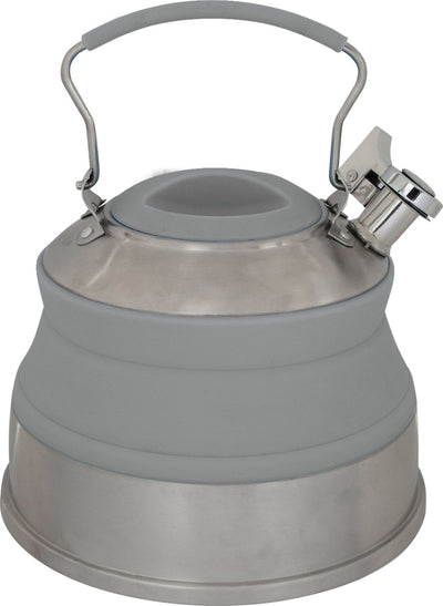 Hervidor de agua plegable Eurotrail 2l - hervidores con silbido para camping - gris