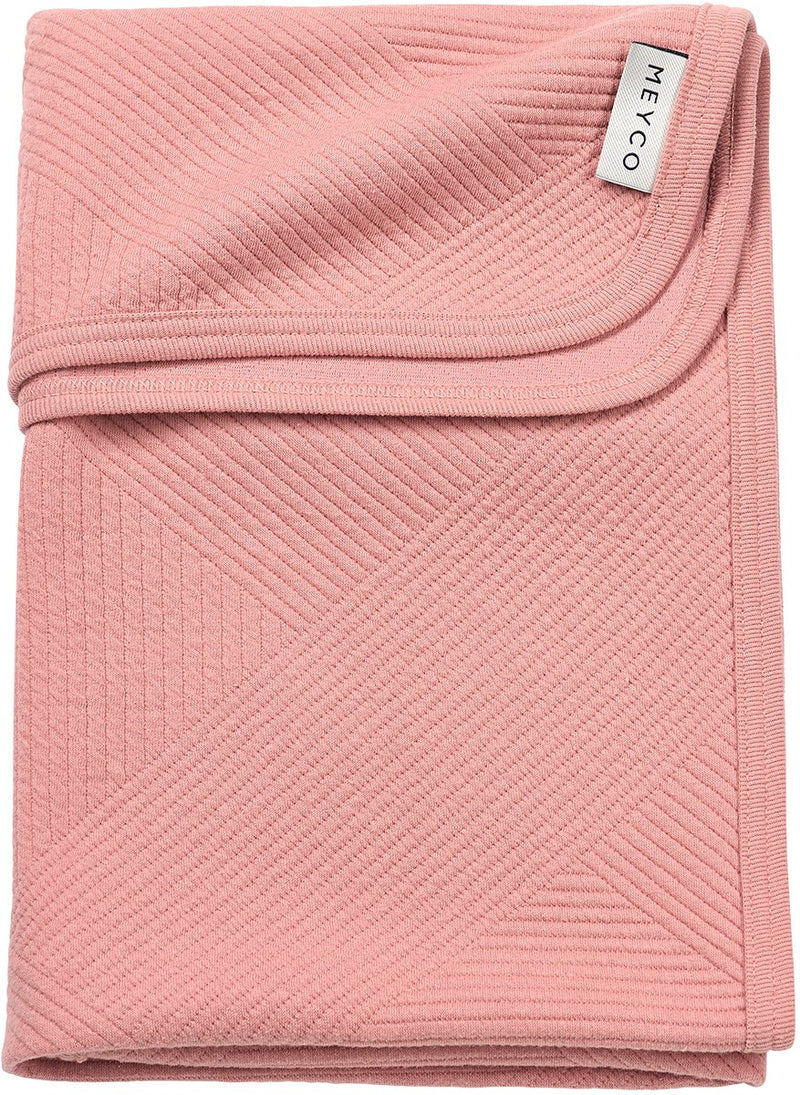 Coperta per culla Meyco jacquard per bambini - rosa - 75x100 cm - 0,5 tog