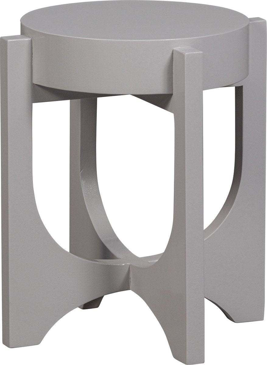 Mesa auxiliar Vtwonen - madera de mango - gris cálido - 41xø35