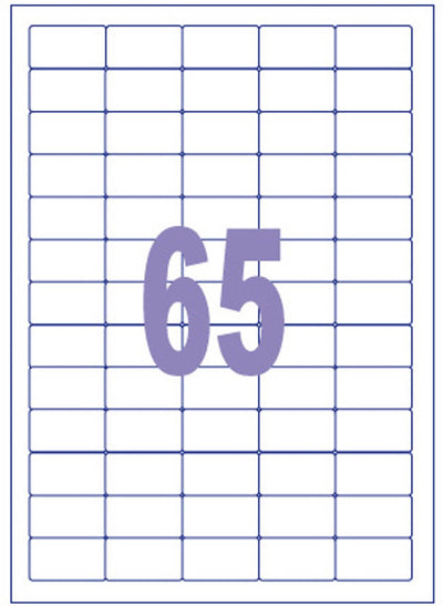 Kangaro label - inkjet laser copy - 38.1x21.2mm - 100 sheets - 65 stickers per sheet - k-3821