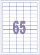 Kangaro etiket - inkjet laser kopieer - 38,1x21,2mm - 100 vel - 65 stickers per vel