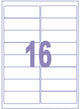 Kangaro etiket -inkjet laser kopieer - 99,1x33,9mm - 100 vel - 16 stickers per vel