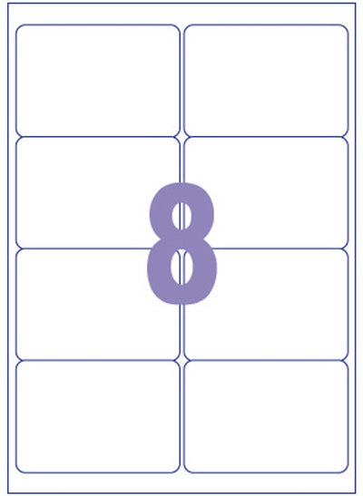 Kangaro label - inkjet laser copy - 99.1x67.7mm - 100 sheets - 8 stickers per sheet - k-9967