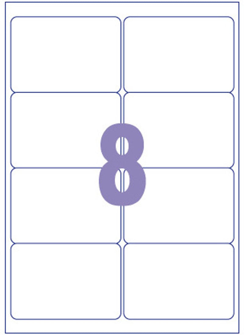 Kangaro etiket - inkjet laser kopieer - 99,1x67,7mm - 100 vel - 8 stickers per vel - k-9967