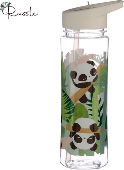 Panda sostenible de 550 ml de paja de botella de agua