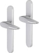 Impresso deurkruk - sutton - voor binnen - ovaal deurschild - aluminium - 2 stuks