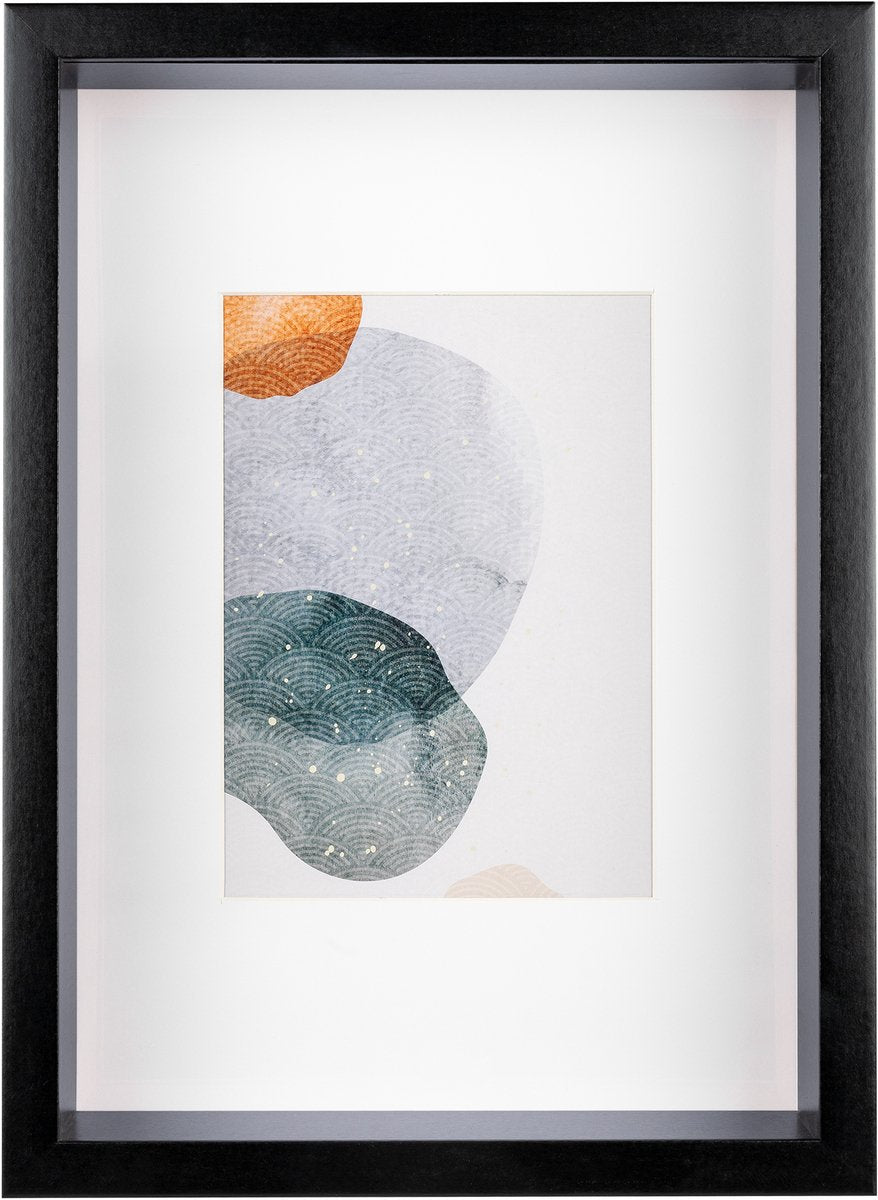 Forma Walther - cornice in legno 3D FSC - dimensione foto 21x29,7 cm - vetro artistico - nero