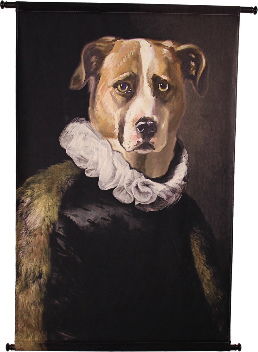 Telo da parete collezione HD cane nero 83x3x110cm