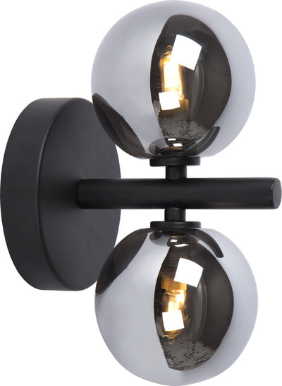 Lucide tycho - lámpara de pared - 2xg9 - negro