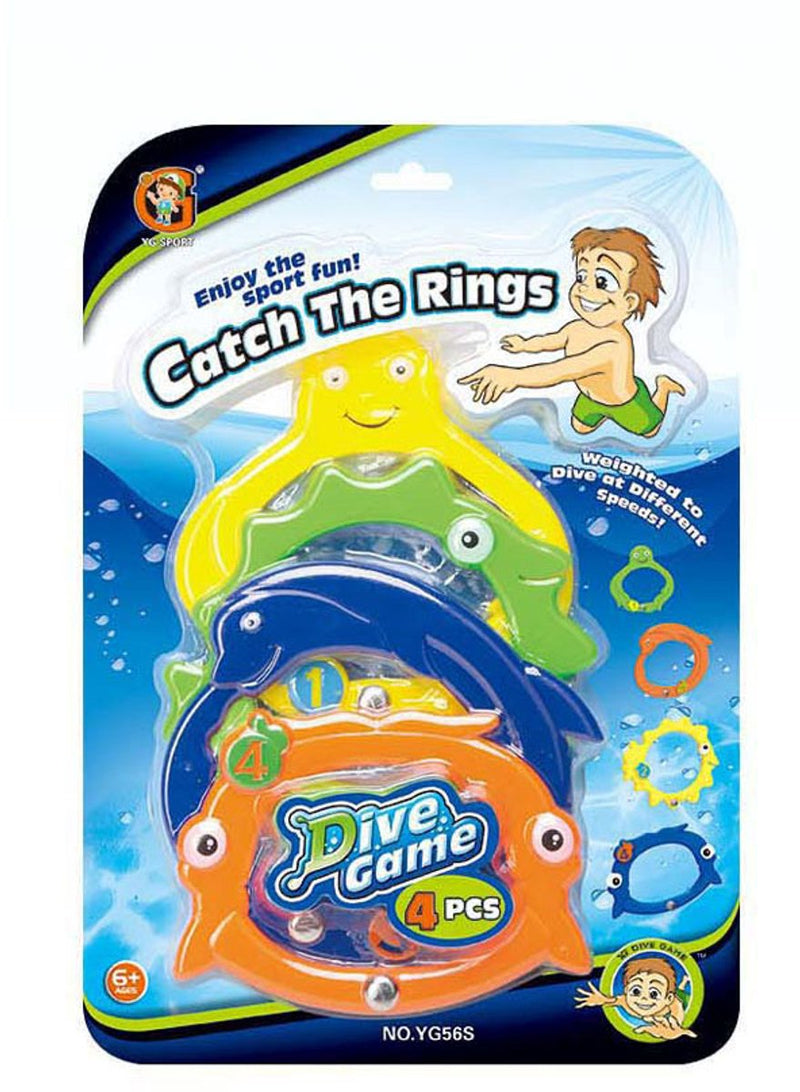 Anillos de buceo animales, 4 uds.