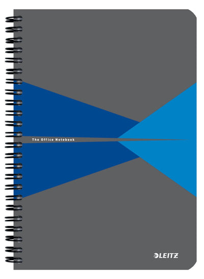 Leitz office notitieboek a5 gelijnd - met pp omslag - 80 grams papier - blauw