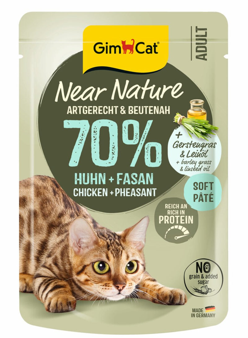 Cibo per gatti Gimcat Near Nature Pollo Fagiano - 16 x 85 gr - Confezione risparmio
