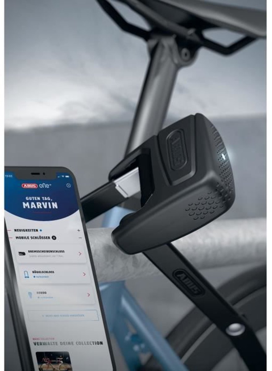 Abus bordo smartx 6000a 120 sh folding lock incl. bracket and remote control