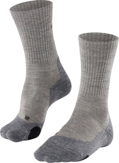 Falke tk2 wool wandelsokken anti blaren, medium padding merinowol sportsokken dames beige - maat 37-38