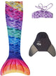 Coda da sirena Kuaki - set arcobaleno - s - 10 anni