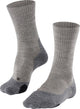 Falke tk2 wool wandelsokken anti blaren, medium padding merinowol sportsokken dames beige - maat 41-42