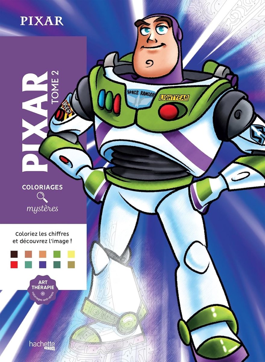 Hachette pratique coloriages mystères pixar tome 2 - libro da colorare per adulti