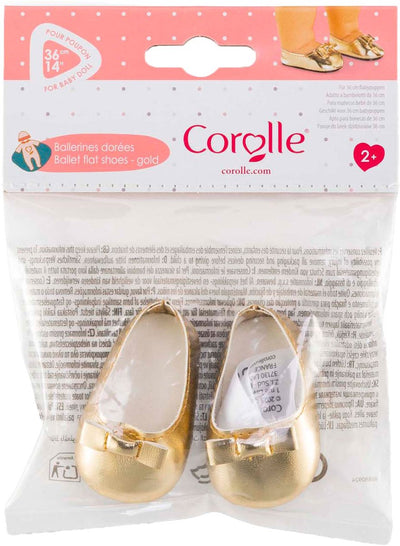 Corolle Gold Ballet Flat Shoes for Baby Pop, 36 cm