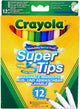 Crayola - super consigli - pennarelli - 12 pennarelli lavabili - per bambini
