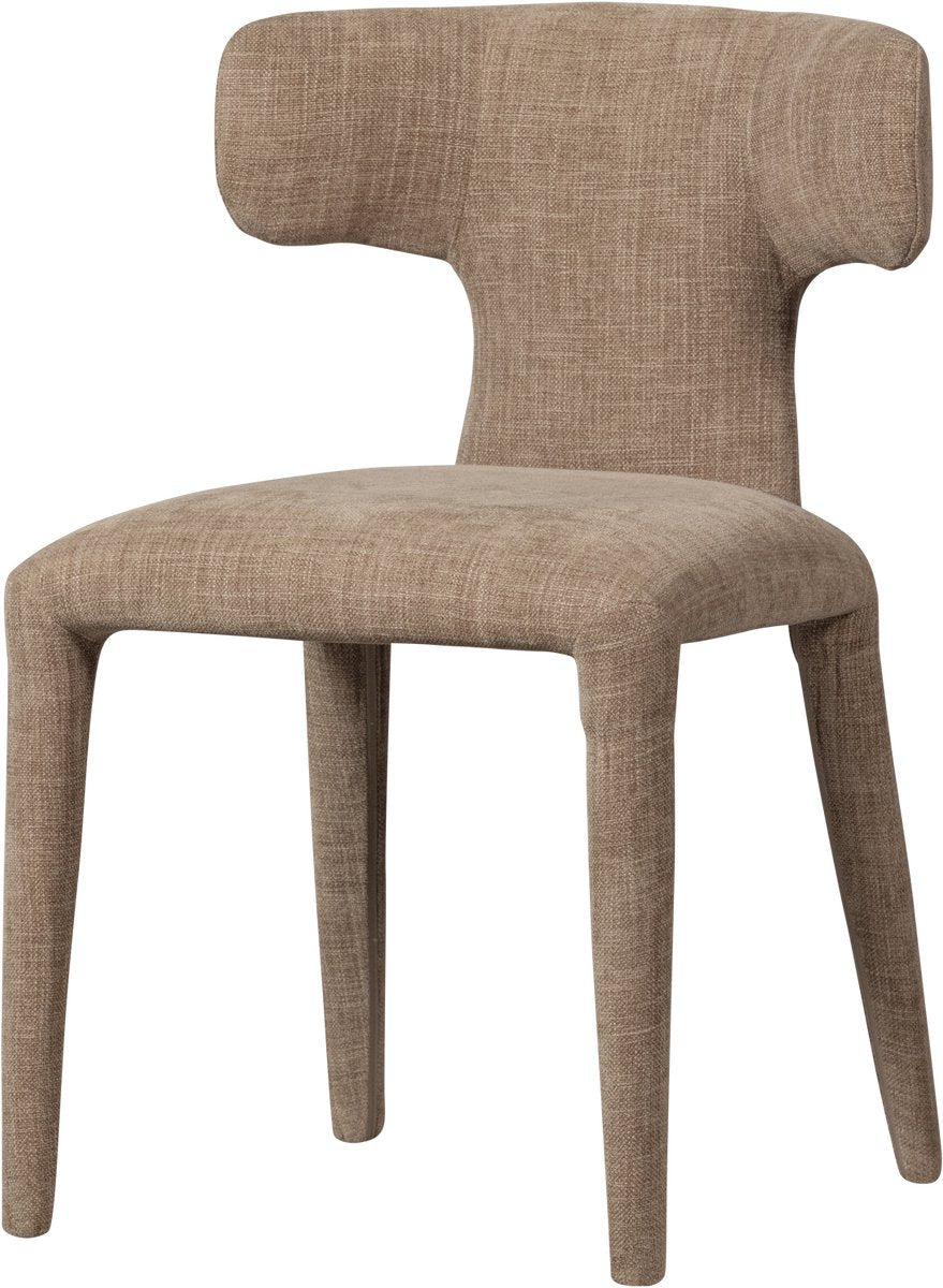 Woood permit eetkamerstoel - geweven stof - zand beige - 78x52x53 cm