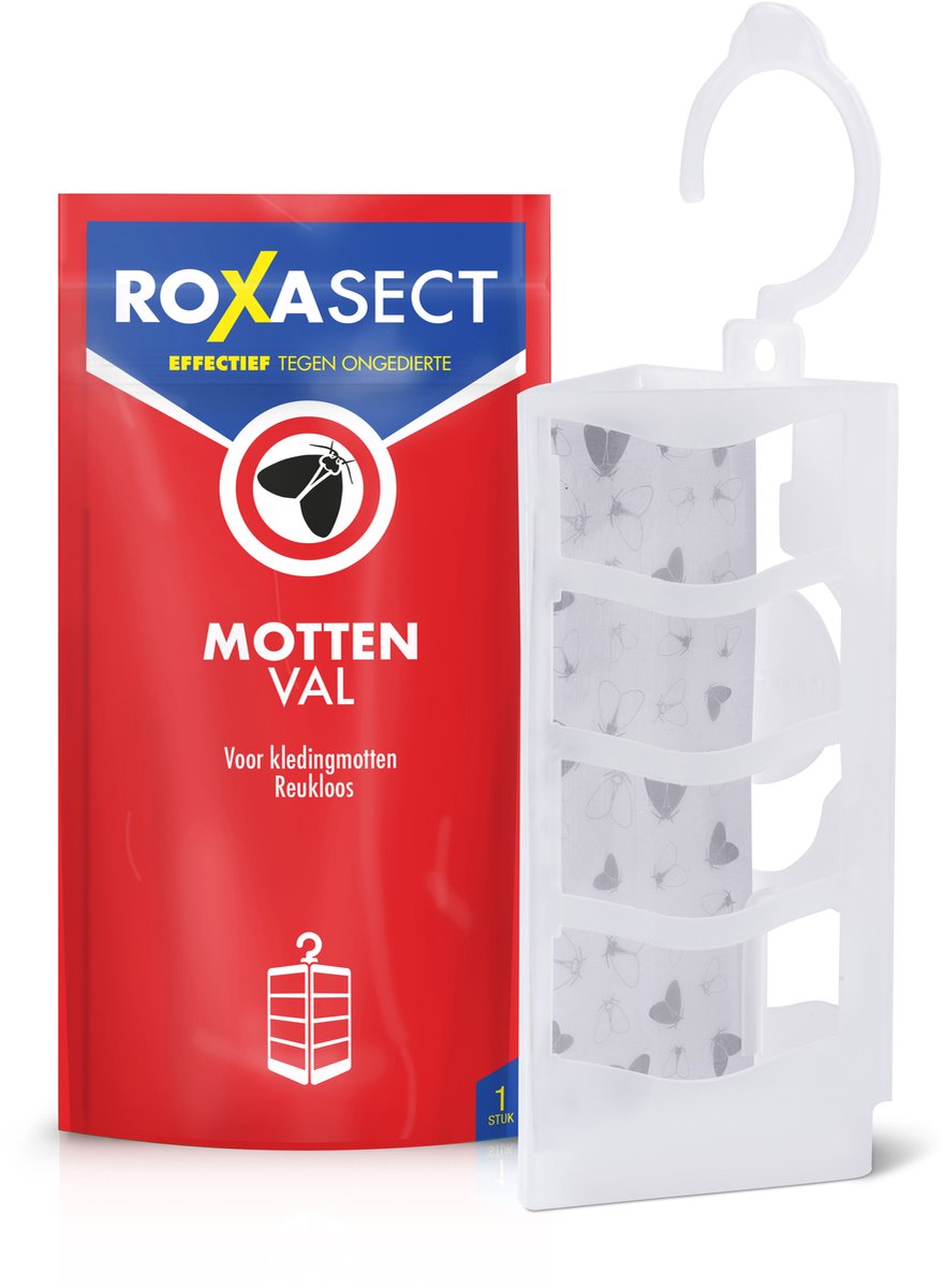 Roxasect mottenval val - voor kledingmotten - lokt en doodt mannelijke kledingmotten - langdurige werking - ongedierteval - 1 stuk