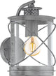 Eglo hilburn 1 wandlamp buiten - e27 - 28 cm - zilver antiek