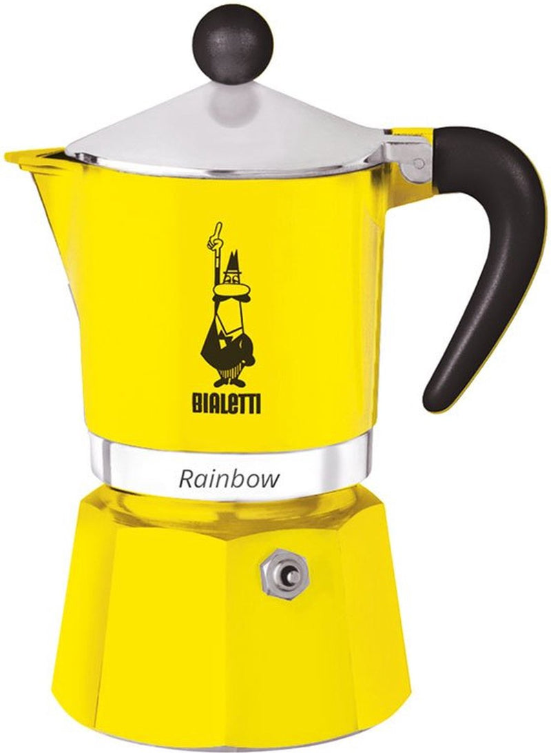 Percolador Bialetti Rainbow 1 taza amarillo - Cafetera espresso - Aluminio - Cafetera italiana