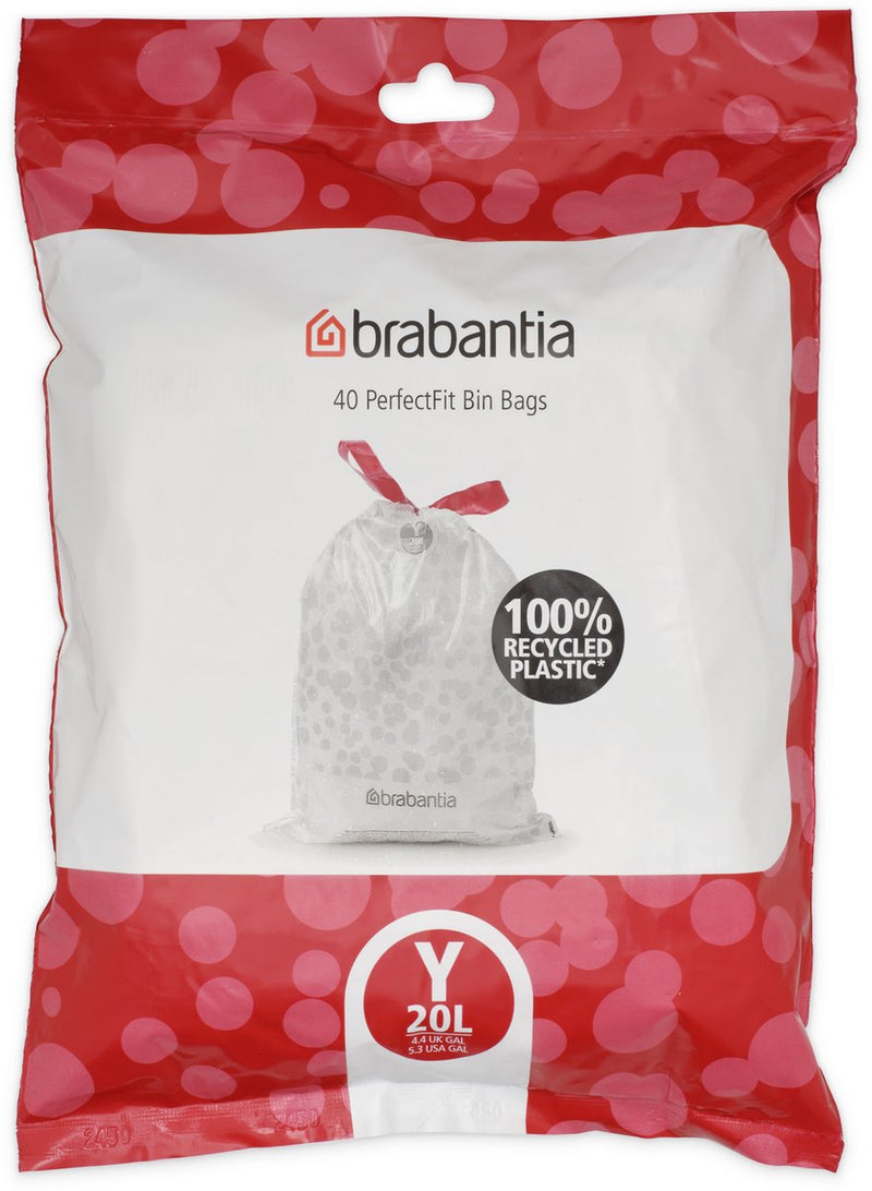 Sacchi spazzatura Brabantia Perfectfit - 20 l - codice y - 40 pezzi