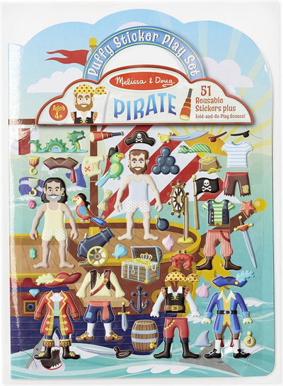 Melissa Doug - set da gioco con adesivi gonfi - pirata