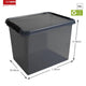 Sunware comfort line opbergbox 52l met deksel transparant grijs