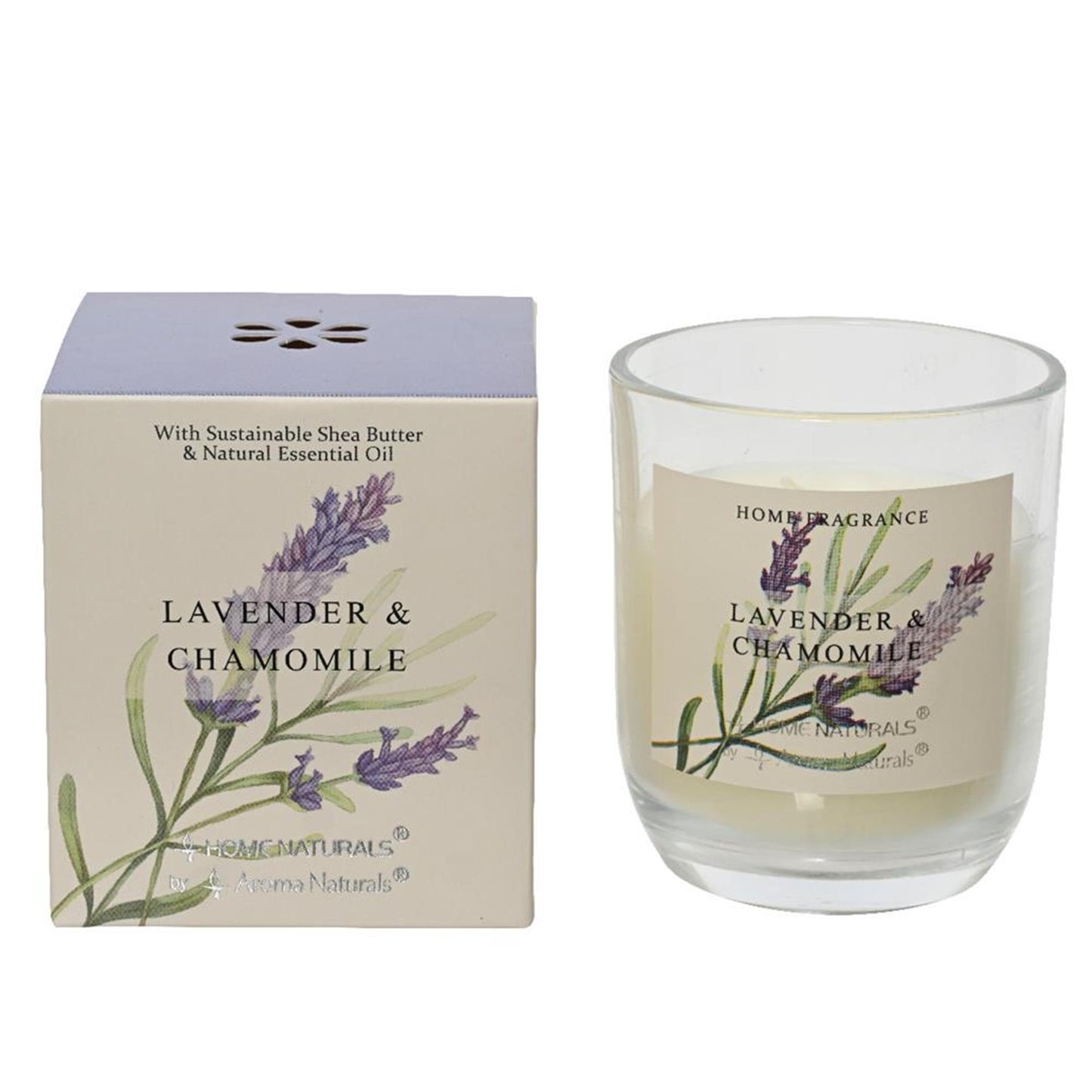 Vela perfumada Decoris de cristal lavanda h9cm