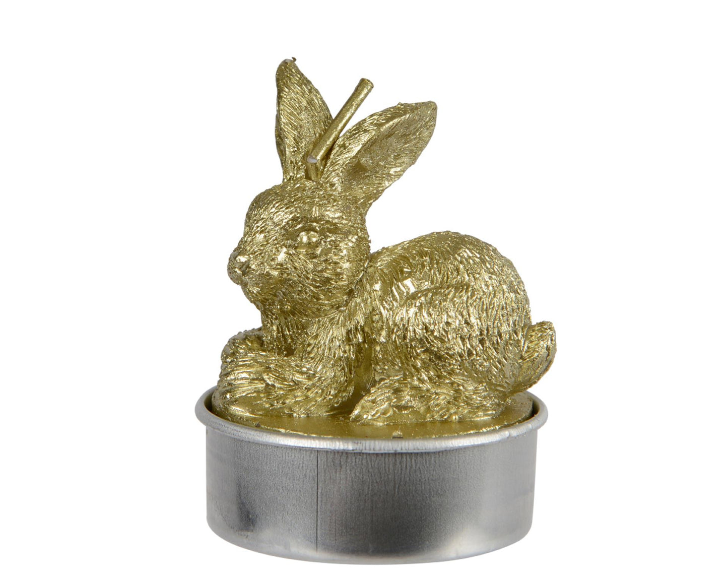 Decoris juego de velas de té conejo 4 h6cm dorado