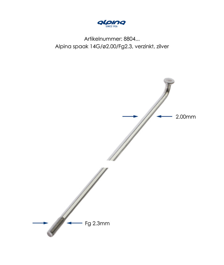 Alpina Spaak Zink 14-276 sin plata del pezón (144)