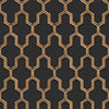 Dutch wallcoverings behang geometric zwart en goudkleurig