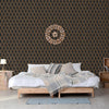 Dutch wallcoverings behang geometric zwart en goudkleurig