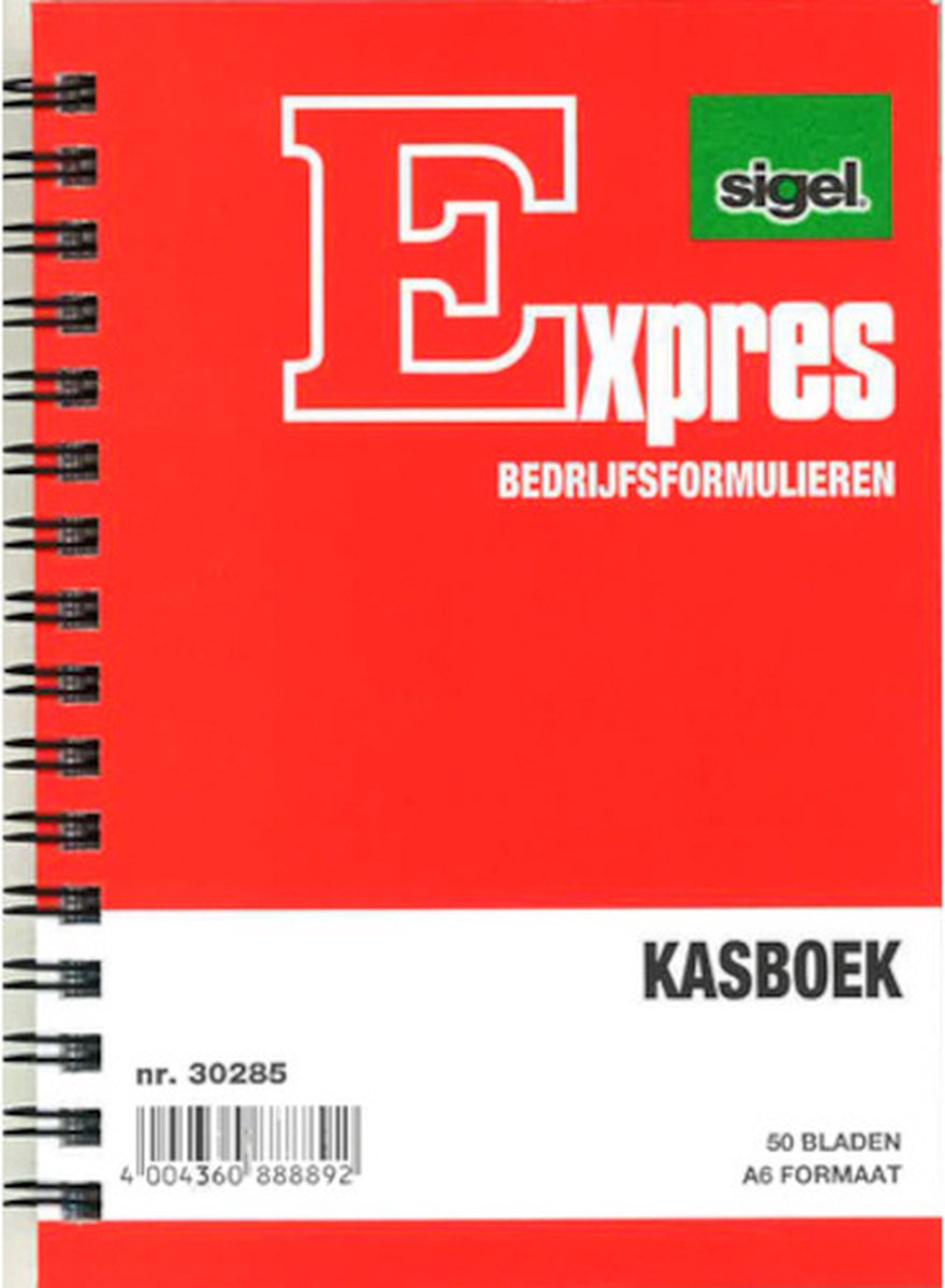 Libro de caja sigel - a6 - express - modelo de pie - bloc en espiral con 50 hojas - si-30285