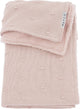 Coperta per culla Meyco Baby Mini Nodi Teddy - rosa tenue - 100x150 cm - 2.0 tog