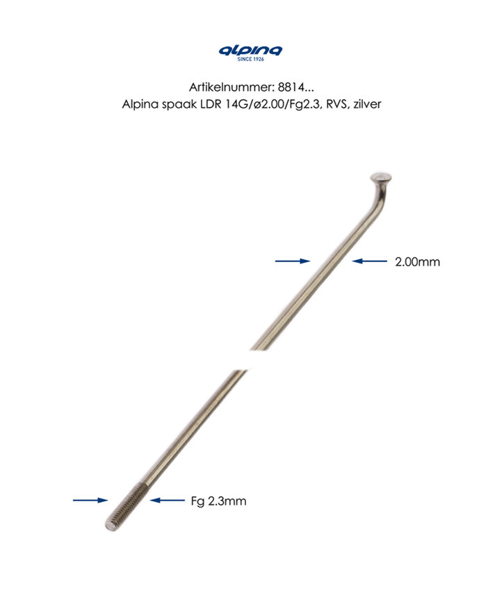 Acciaio inossidabile spaziale 14-290 per 144 Alpina