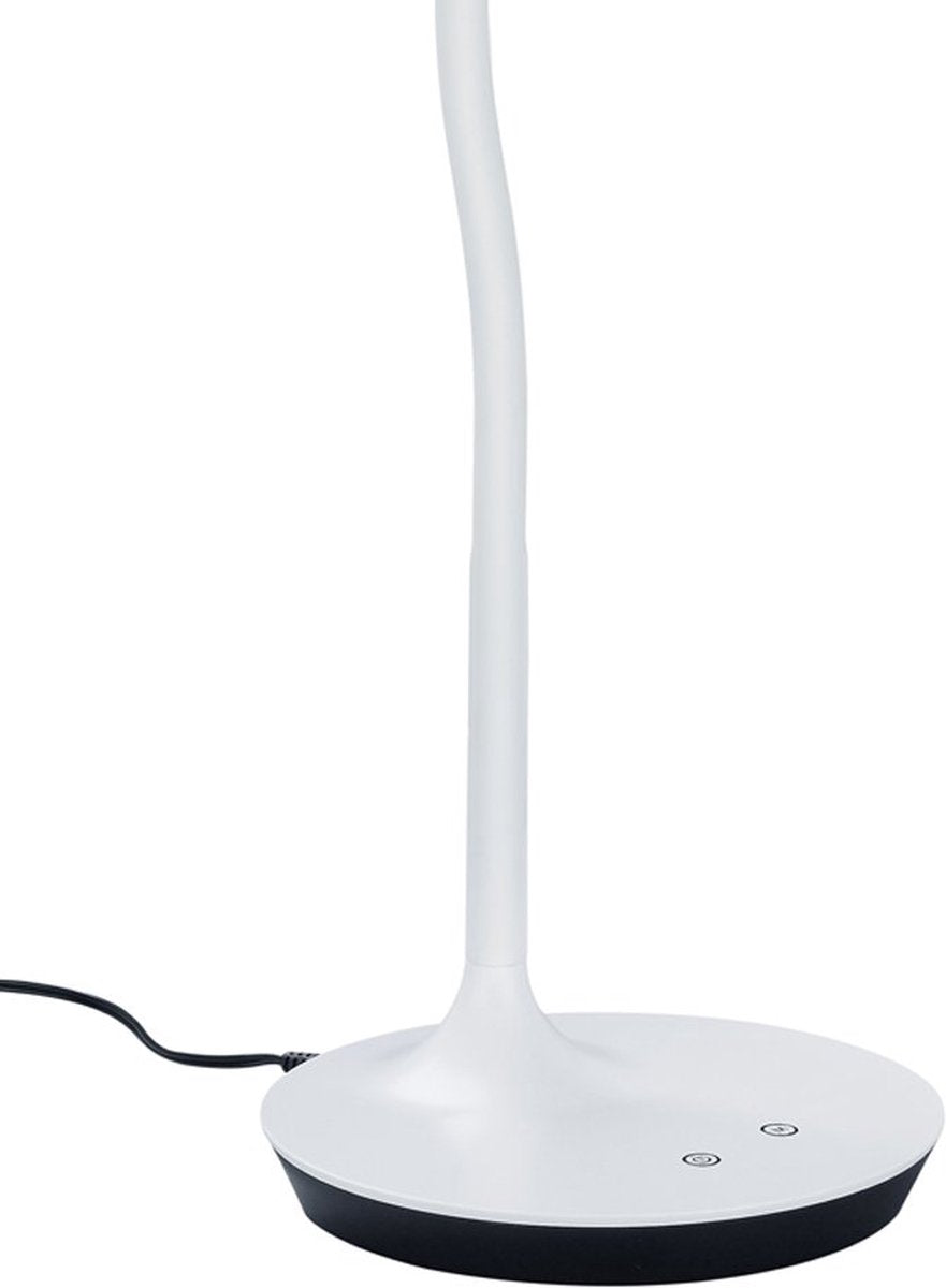 Trio polo - lámpara de mesa - lámpara de escritorio - blanco mate - incl. 1x SMD 5 W - color de luz ajustable - táctil de 4 pasos - flexible
