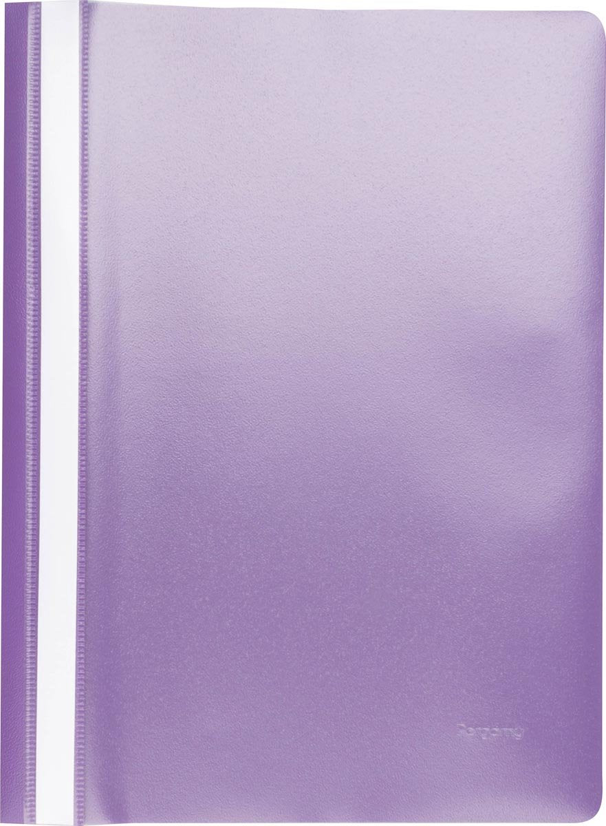 Cartella a fissaggio rapido Pergamy, ft a4, pp, conf. da 25, viola