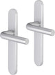 Maniglia per porta Impresso - Bolton - per interni - scudo ovale - alluminio - 2 pezzi