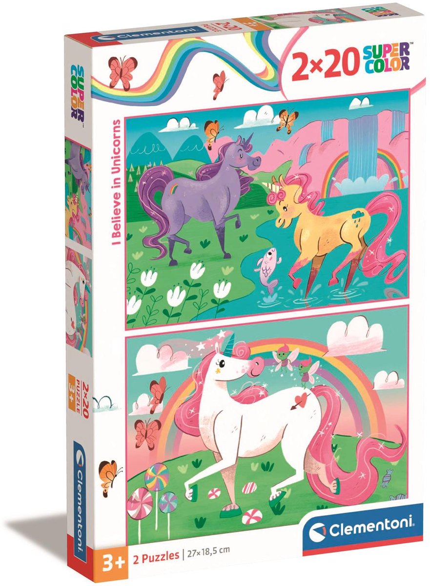Clementoni Brilliant Puzzle Unicorn, 2x20st.